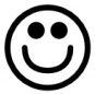 Smiling Smiley (Black & White) : Cool Smileys