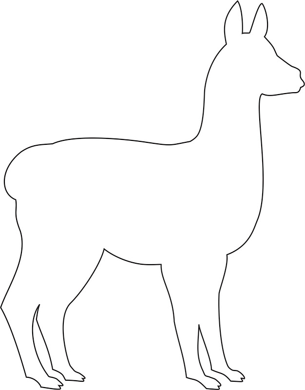 Llama Outline | Free Download Clip Art | Free Clip Art | on ...