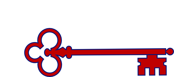 Outline of a key clipart