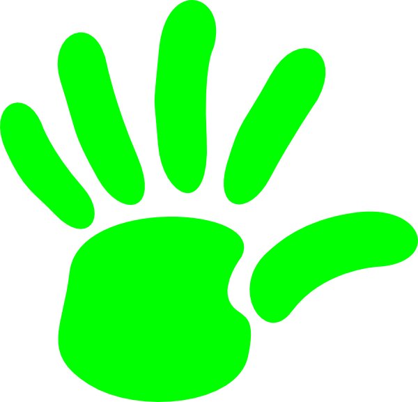 Green Hand Print clip art - vector clip art online, royalty free ...
