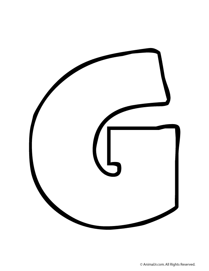 Stencil letter g clipart
