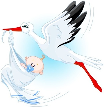 Vector stork carrying baby free vector download (915 Free vector ...