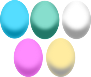Colored Easter Eggs Clip Art - vector clip art online ...