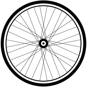 Bicycle wheels clipart