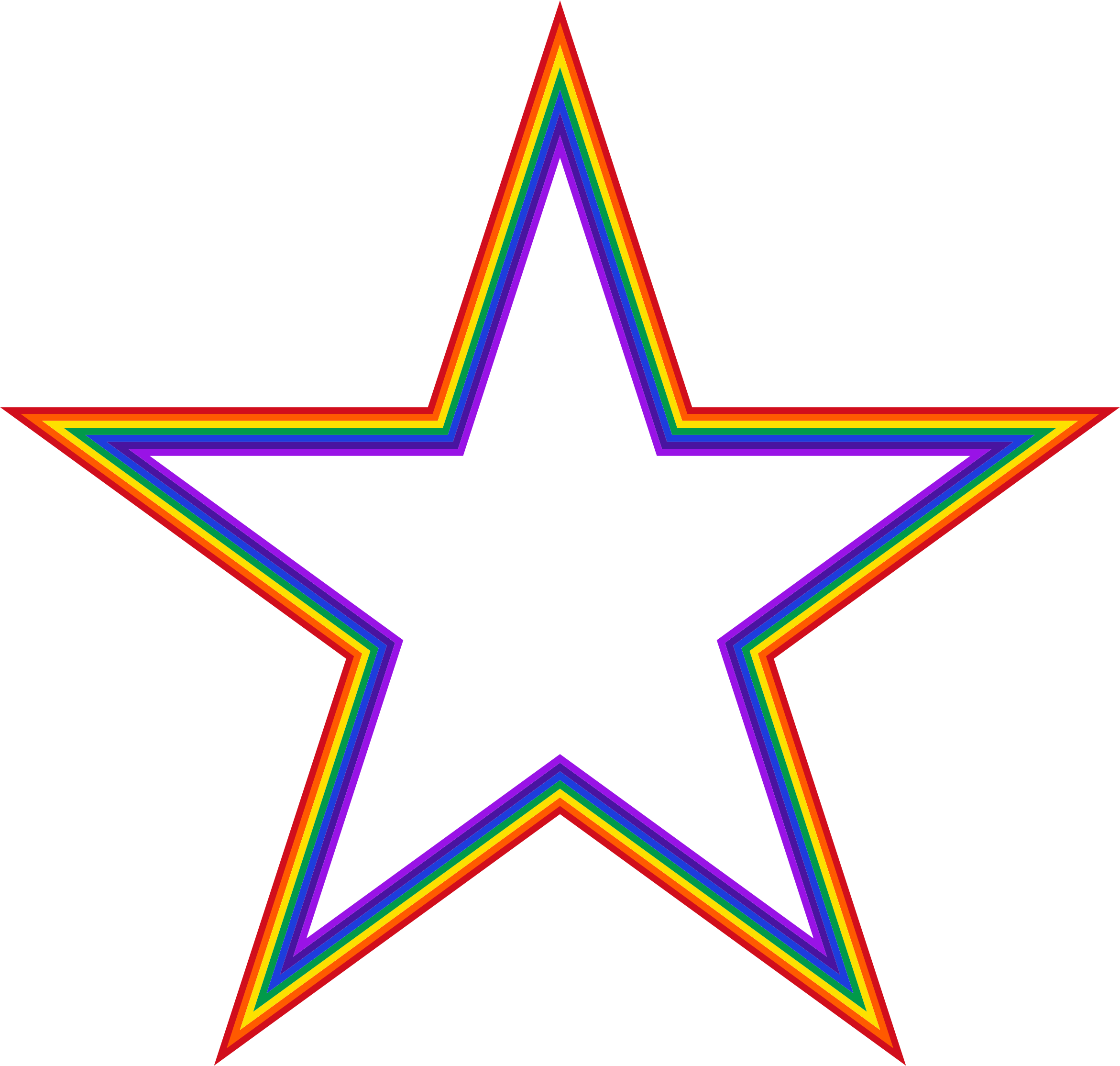 Clipart - Rainbow Star 3