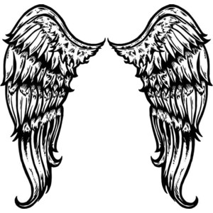 Large Tribal Angel Wings Tattoo - Polyvore