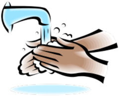 Child washing hands clipart