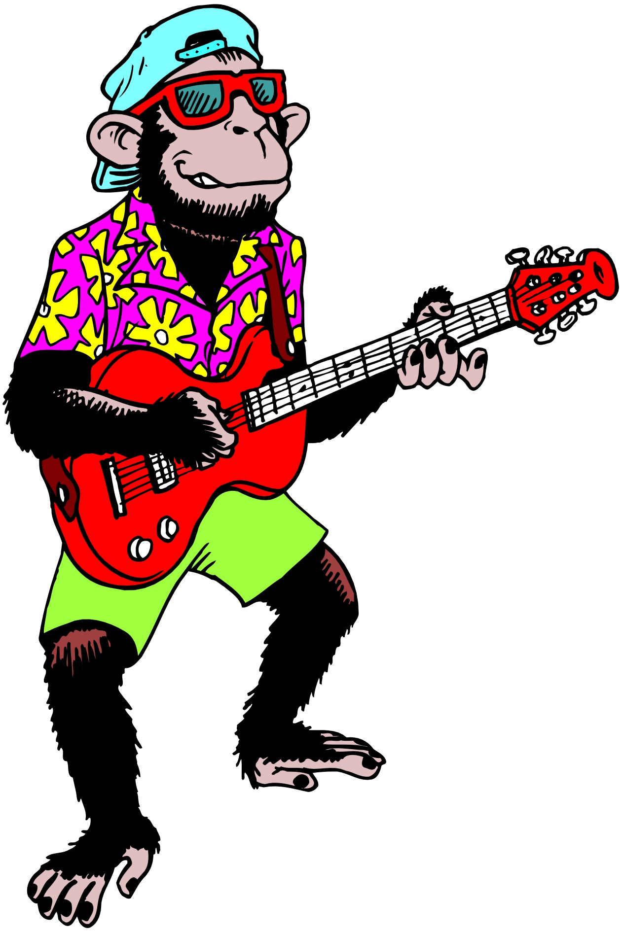 Cartoon Playing Guitar