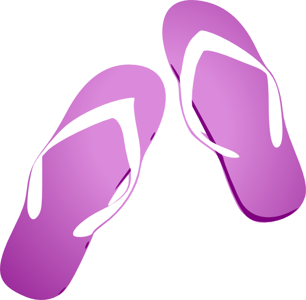 Purple Fade Flip Flop Clip Art - vector clip art ...