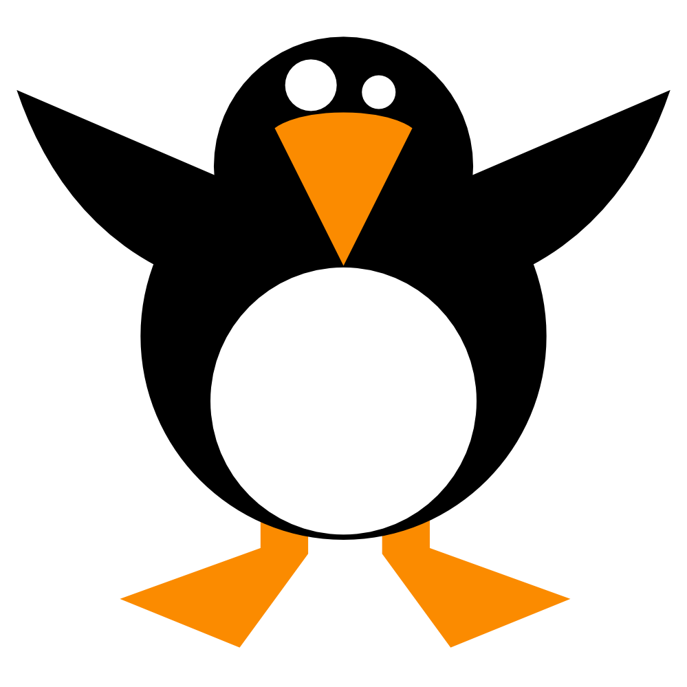 Clip Art: simple penguin linux scallywag March ...