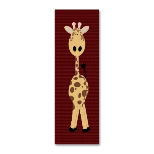 Giraffe Bookmark Business Card Template from Zazzle.