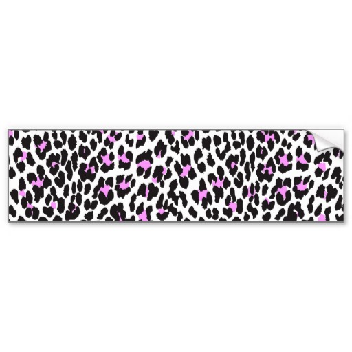 Black Pink Trendy Cheetah Animal Print Pattern Bumper Sticker from ...