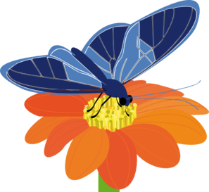 Butterfly On Flower - ClipArt Best