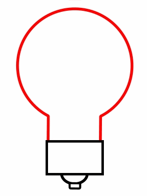 Drawing a cartoon light bulb