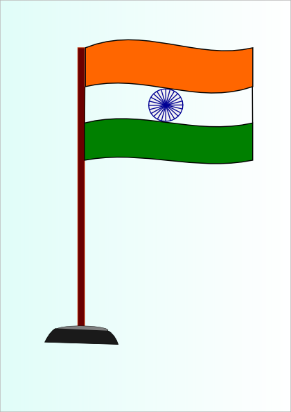 Indian National Flag clip art - vector clip art online, royalty ...