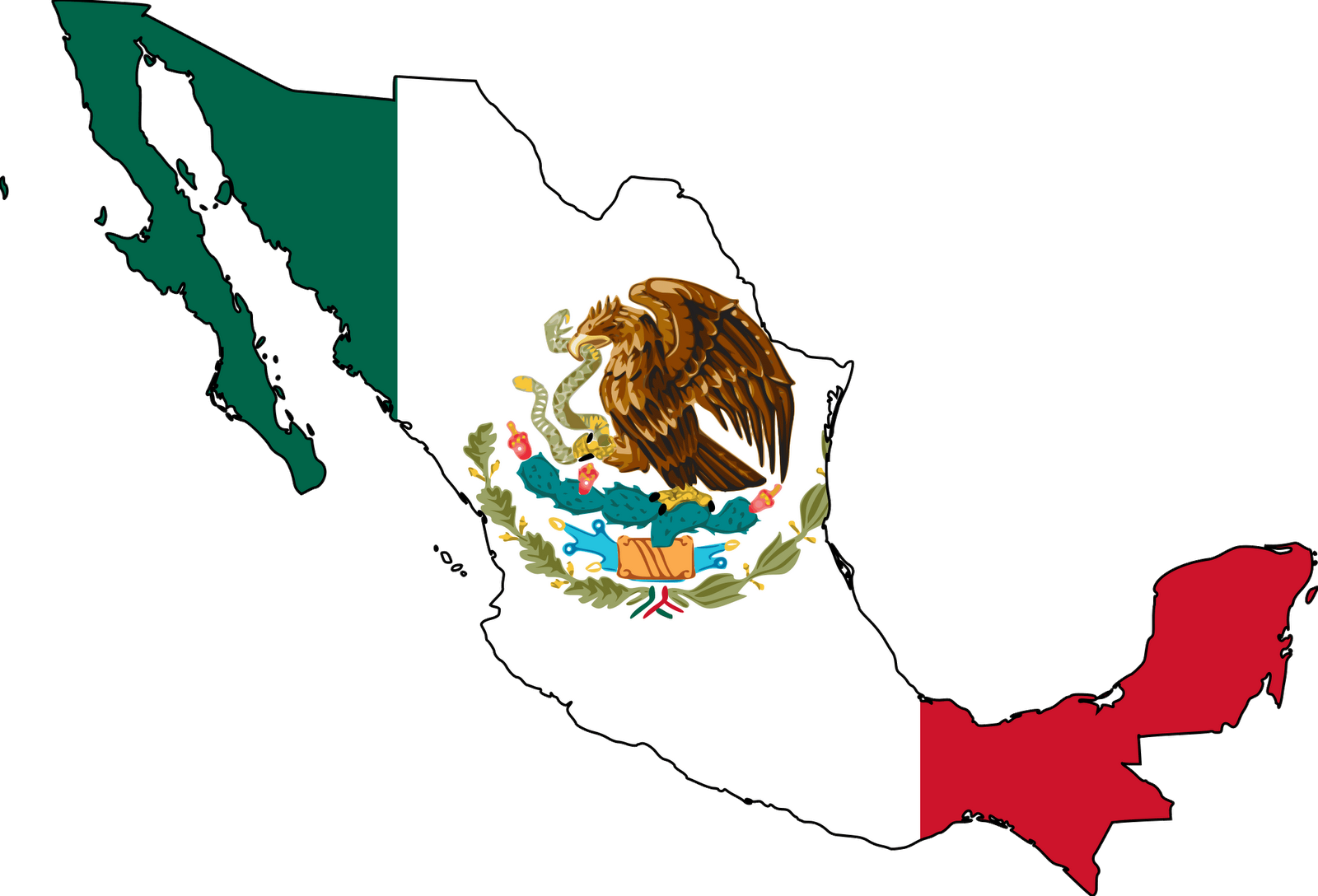 Mexican Flag Vector - ClipArt Best