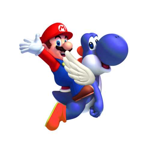 Image - Blue Yoshi Mario SMW3D.png - Fantendo, the Nintendo Fanon ...