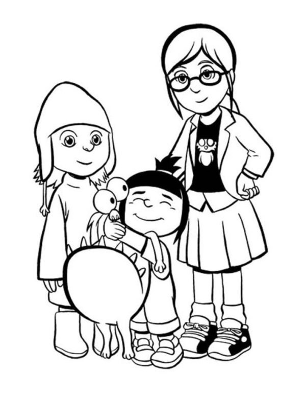 Margo Agnes Edith Kyle - Despicable Me Coloring Pages – Free ...