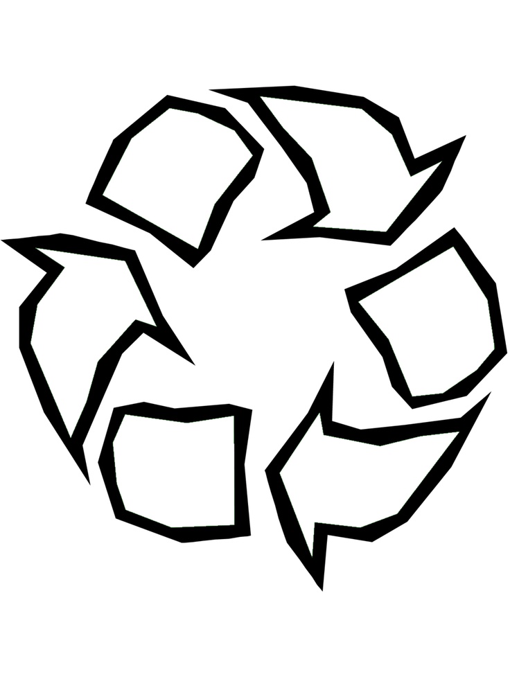 Earth Day Coloring Page: Recycle Symbol - Free printable ... | Earth …