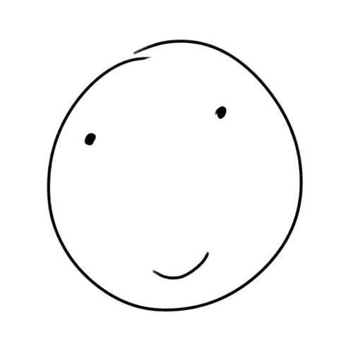 I realized while drawing today that you can make a normal smiley ...