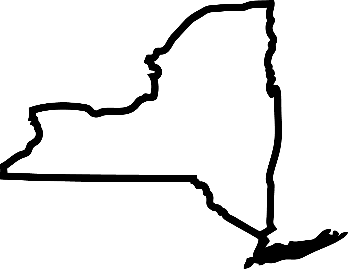 New York Map Outline - ClipArt Best