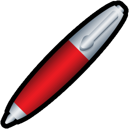 Pen Red Icon | Soft Scraps Iconset | Hopstarter