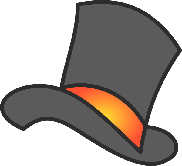 Gray Top Hat Clip Art - vector clip art online ...
