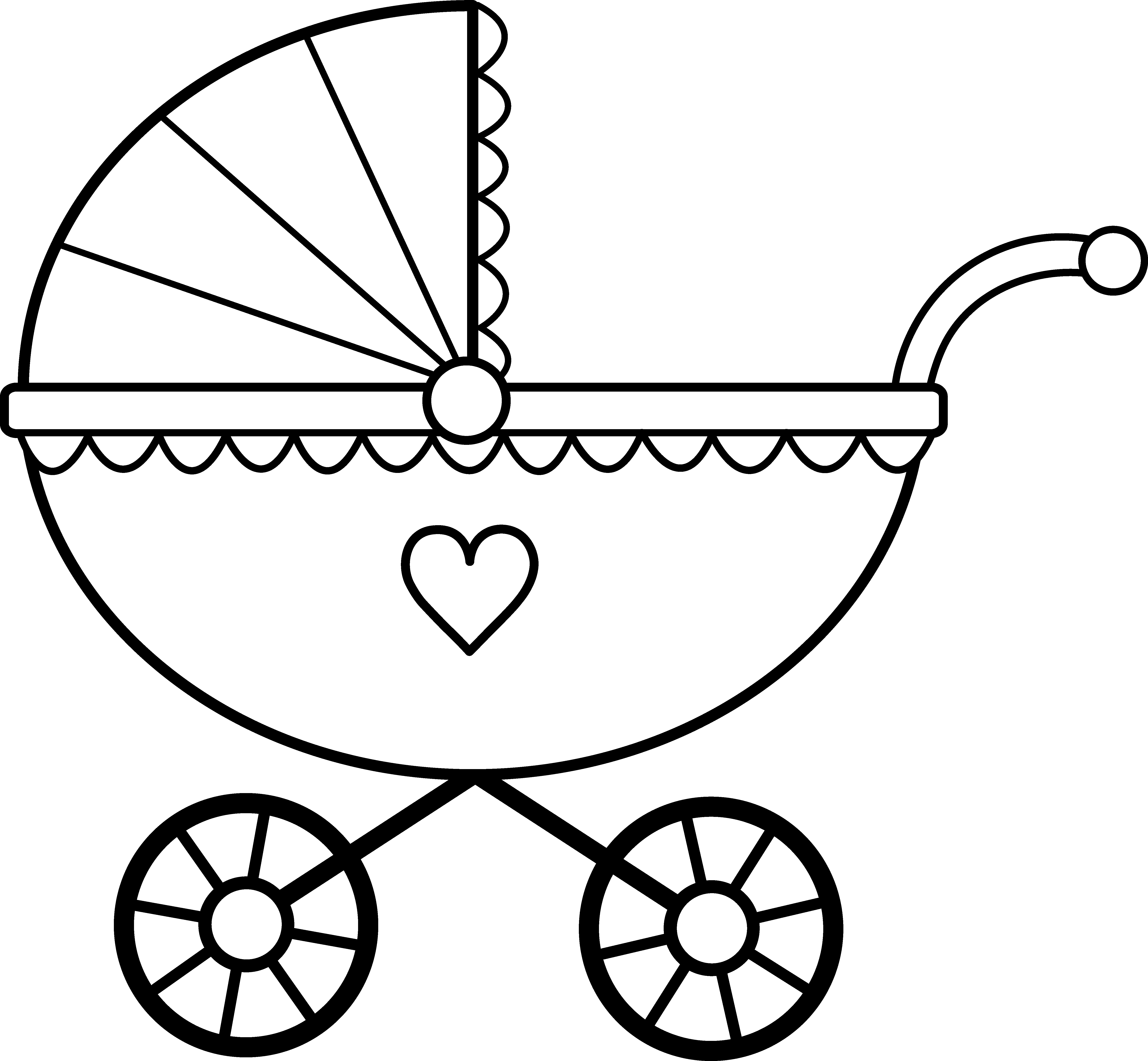 Baby Clipart Image Black And White Line Drawing Of A Sitting Baby ...