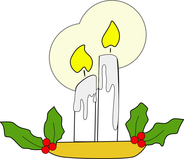 Candles Large clip art - vector clip art online, royalty free ...