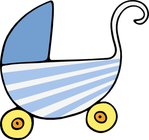 Baby Stroller 2 clip art - vector clip art online, royalty free ...