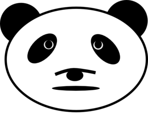 Sad Panda Bear Clip Art - vector clip art online ...