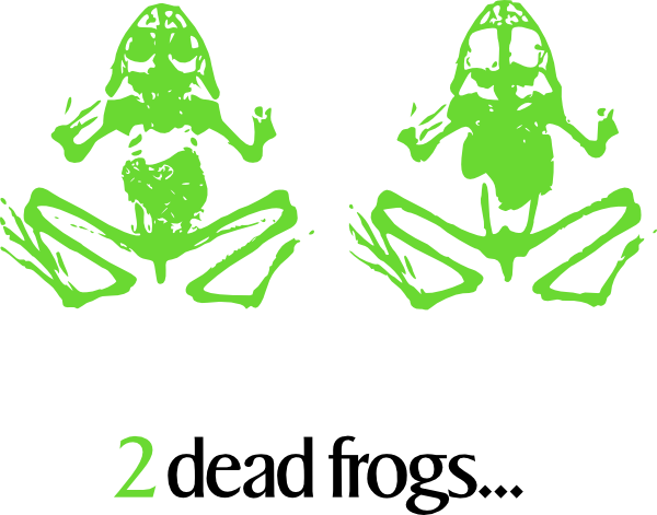 2 Dead Frogs clip art - vector clip art online, royalty free ...