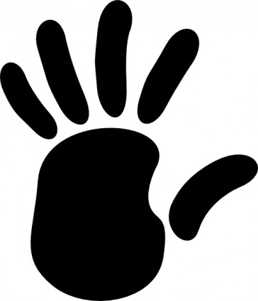 Left Hand Print clip art Free vector in Open office drawing svg ...