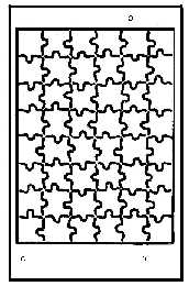 Twin Printable Jigsaw Puzzles, rectangle, shapes, printable