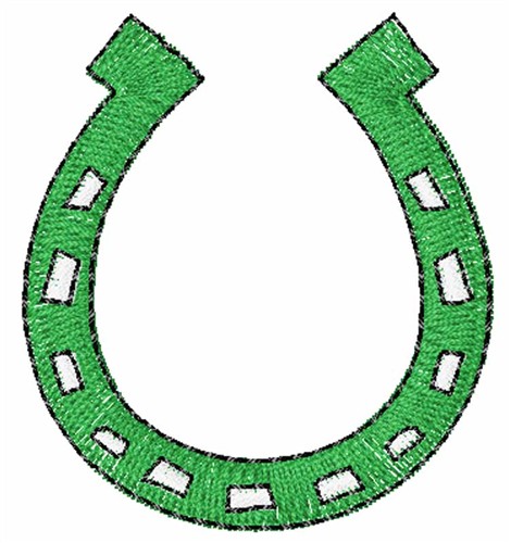 Text and Shapes Embroidery Design: Horseshoe from Embroidery Patterns