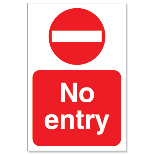 Stewart Superior No Entry Sign for Outdoor Use Foamboard Ref FB024