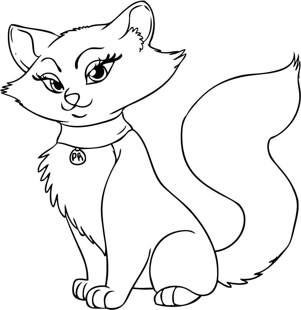 clip art line drawing of a cat - photo #13