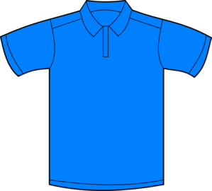 Polo Shirt Blue Front clip art - vector clip art online, royalty ...