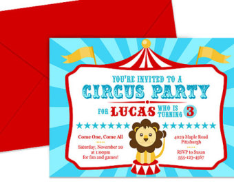 circus invite