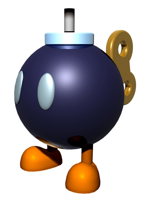 Bob-omb Official Render from New Super Mario Bros.
