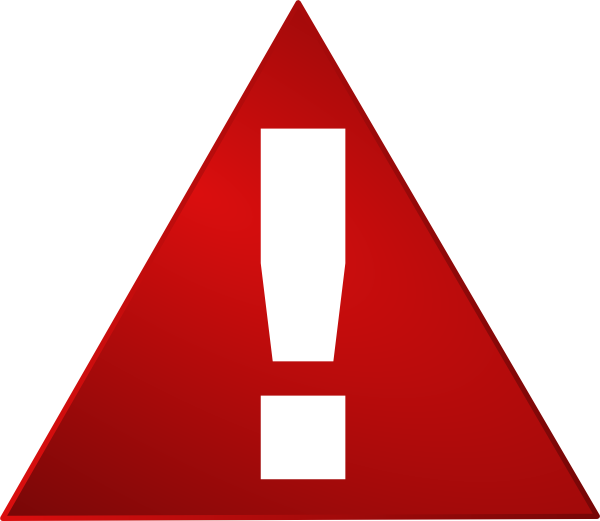 Red Warning Triangle White Exclamation Mark Clip Art ...