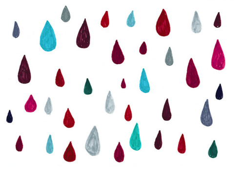 drawing Illustration rain color marker raindops dandiprat