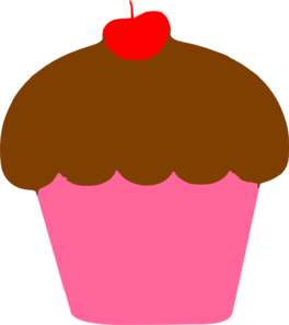 Cupcake With Cherry Clip Art - vector clip art online ...