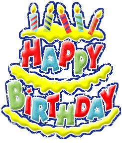Happy birthday cakes Glitters orkut scraps | Myspace graphics Images