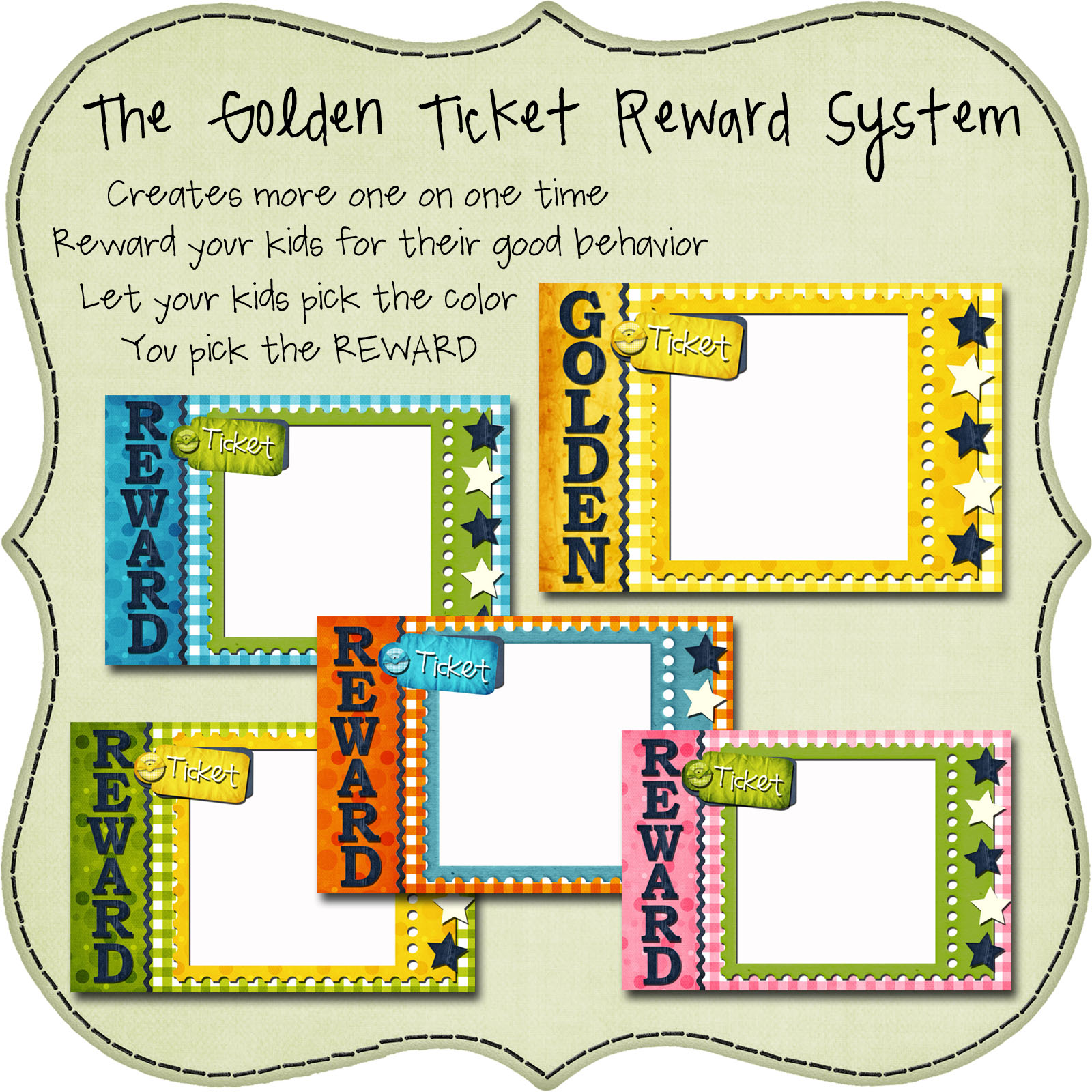 My Digital Creations: The Golden Ticket Reward System - NEW RELEASE