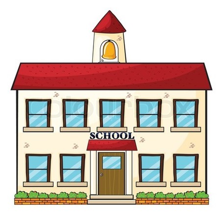 Cartoon School Building Clipart - Free to use Clip Art Resource