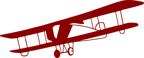 Red plane clipart