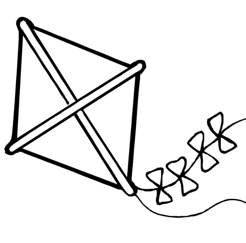 14 kids coloring pages kite | Print Color Craft