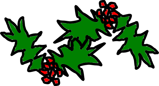 Clip Art: Xmas Holly Christmas Holiday Art ...