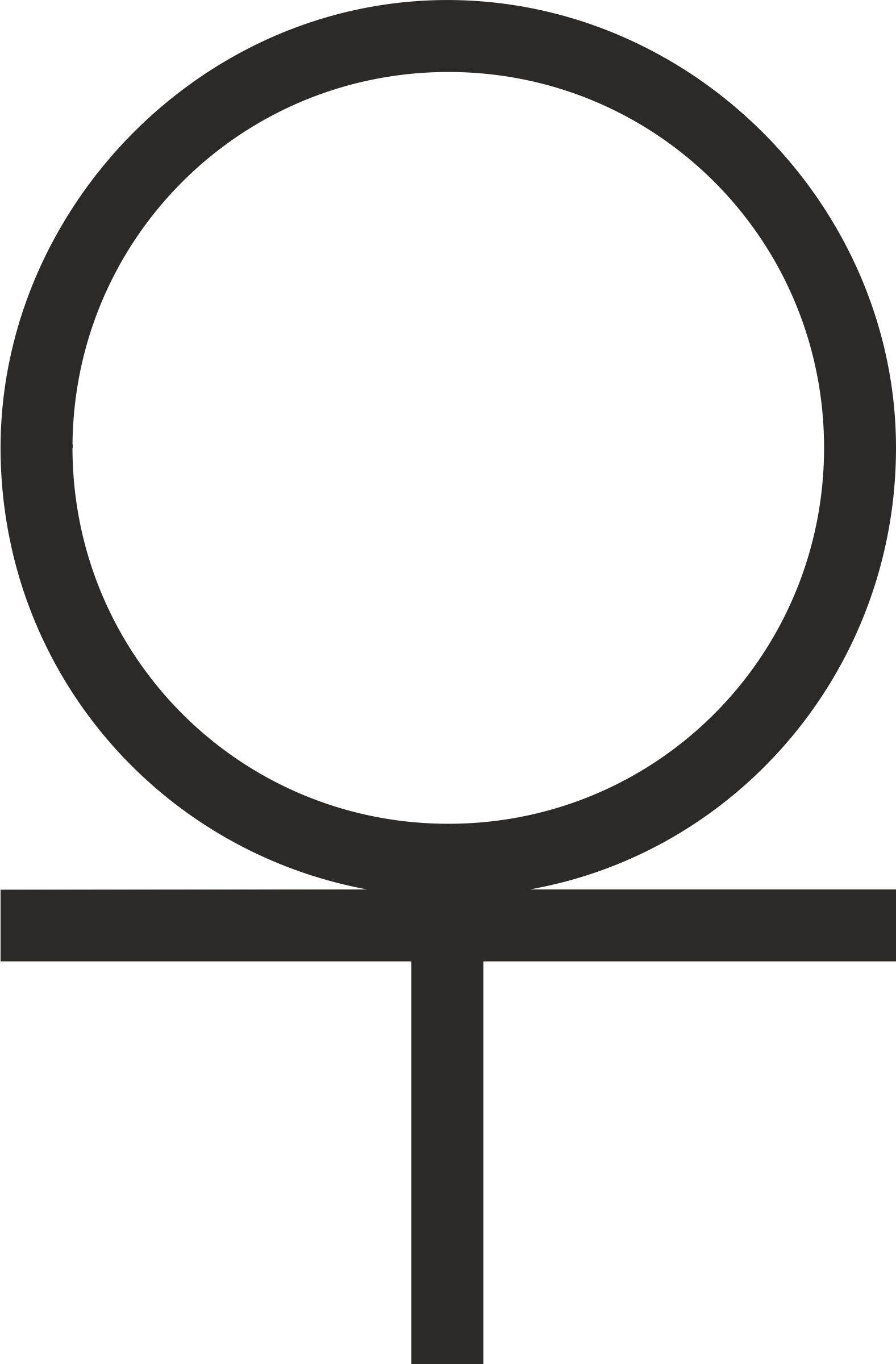 Clipart - Ankh cross 3/4 Below Circle